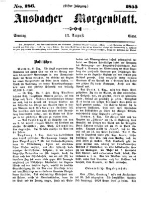 Ansbacher Morgenblatt Sonntag 12. August 1855