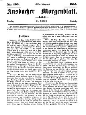 Ansbacher Morgenblatt Dienstag 21. August 1855