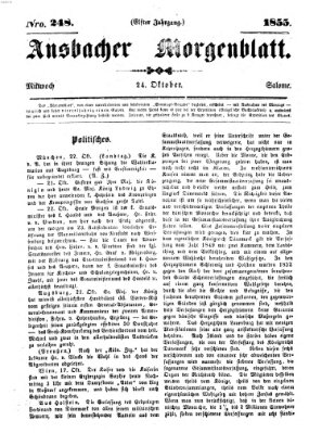 Ansbacher Morgenblatt Mittwoch 24. Oktober 1855