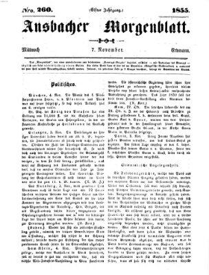 Ansbacher Morgenblatt Mittwoch 7. November 1855