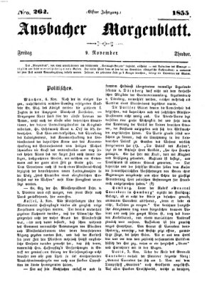 Ansbacher Morgenblatt Freitag 9. November 1855