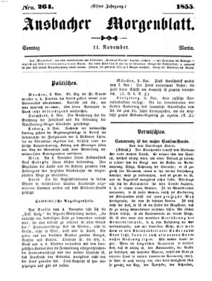 Ansbacher Morgenblatt Sonntag 11. November 1855