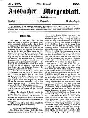 Ansbacher Morgenblatt Samstag 8. Dezember 1855