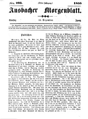 Ansbacher Morgenblatt Samstag 15. Dezember 1855