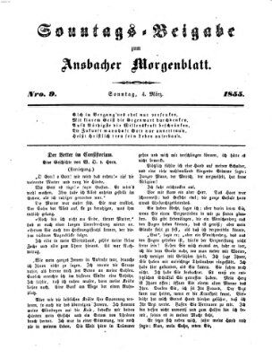 Ansbacher Morgenblatt Sonntag 4. März 1855