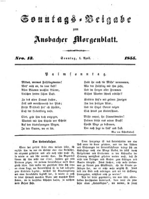 Ansbacher Morgenblatt Sonntag 1. April 1855