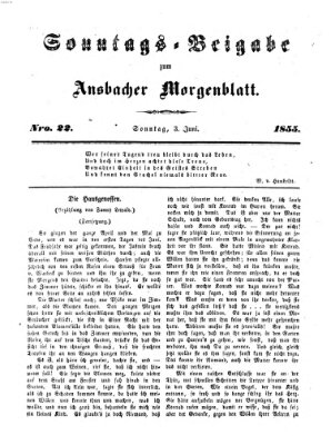 Ansbacher Morgenblatt Sonntag 3. Juni 1855