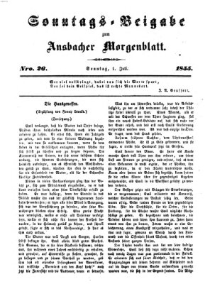 Ansbacher Morgenblatt Sonntag 1. Juli 1855