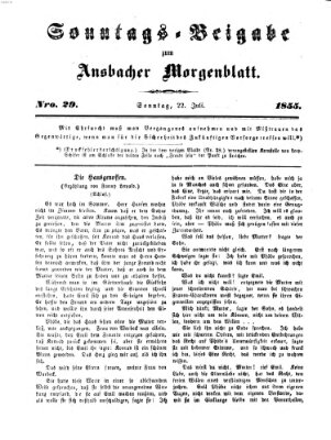 Ansbacher Morgenblatt Sonntag 22. Juli 1855