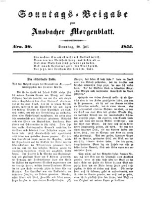 Ansbacher Morgenblatt Sonntag 29. Juli 1855