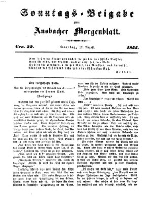 Ansbacher Morgenblatt Sonntag 12. August 1855