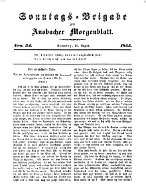 Ansbacher Morgenblatt Sonntag 26. August 1855