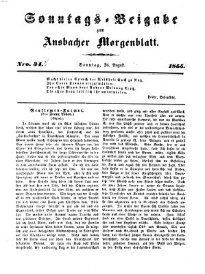 Ansbacher Morgenblatt Sonntag 26. August 1855