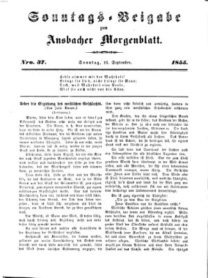 Ansbacher Morgenblatt Sonntag 16. September 1855