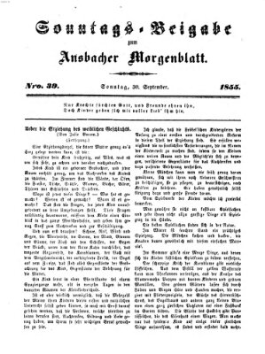 Ansbacher Morgenblatt Sonntag 30. September 1855