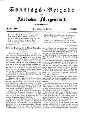 Ansbacher Morgenblatt Samstag 6. Oktober 1855