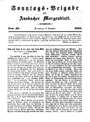 Ansbacher Morgenblatt Sonntag 9. Dezember 1855