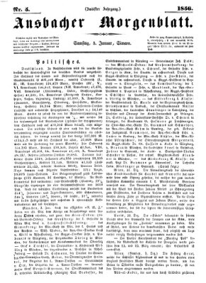 Ansbacher Morgenblatt Samstag 5. Januar 1856