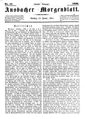 Ansbacher Morgenblatt Samstag 19. Januar 1856