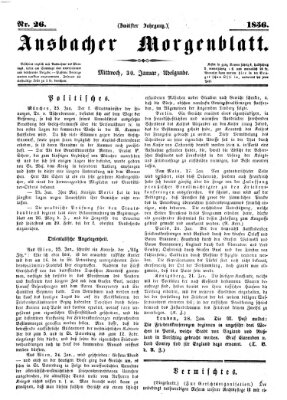 Ansbacher Morgenblatt Mittwoch 30. Januar 1856