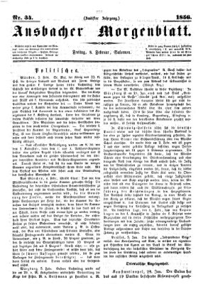 Ansbacher Morgenblatt Freitag 8. Februar 1856