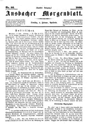 Ansbacher Morgenblatt Samstag 9. Februar 1856