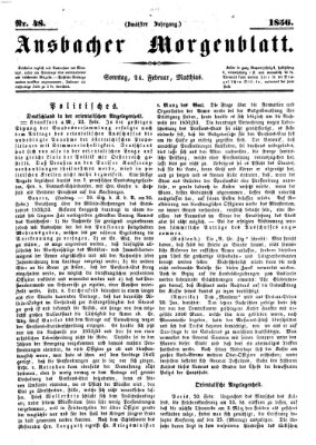 Ansbacher Morgenblatt Sonntag 24. Februar 1856