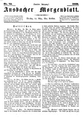 Ansbacher Morgenblatt Dienstag 25. März 1856