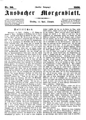 Ansbacher Morgenblatt Dienstag 15. April 1856