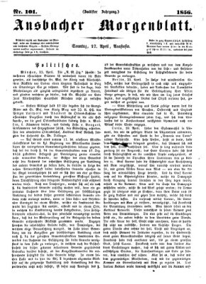 Ansbacher Morgenblatt Sonntag 27. April 1856