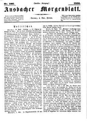 Ansbacher Morgenblatt Sonntag 4. Mai 1856