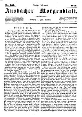 Ansbacher Morgenblatt Samstag 7. Juni 1856