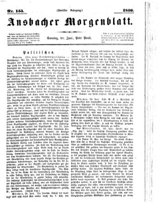 Ansbacher Morgenblatt Sonntag 29. Juni 1856