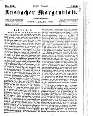 Ansbacher Morgenblatt Mittwoch 2. Juli 1856