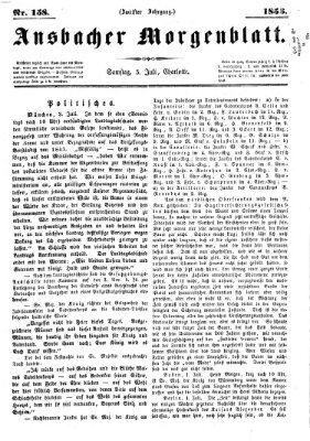 Ansbacher Morgenblatt Samstag 5. Juli 1856