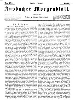 Ansbacher Morgenblatt Freitag 1. August 1856