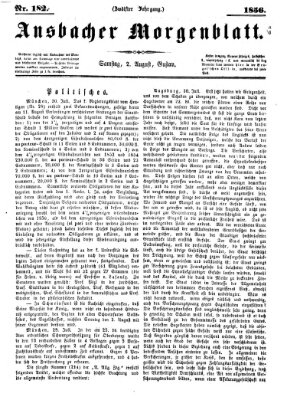 Ansbacher Morgenblatt Samstag 2. August 1856