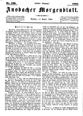 Ansbacher Morgenblatt Dienstag 12. August 1856