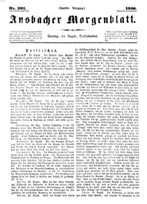 Ansbacher Morgenblatt Sonntag 24. August 1856