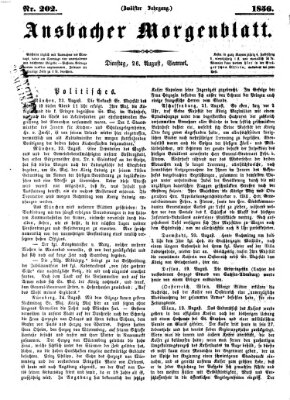 Ansbacher Morgenblatt Dienstag 26. August 1856