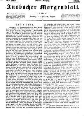 Ansbacher Morgenblatt Sonntag 7. September 1856