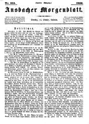 Ansbacher Morgenblatt Dienstag 14. Oktober 1856