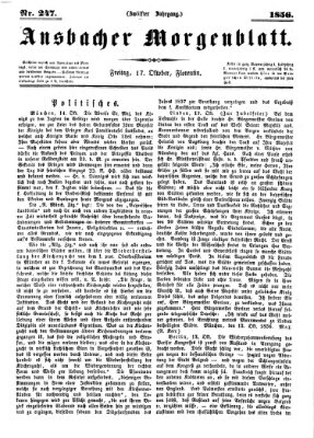 Ansbacher Morgenblatt Freitag 17. Oktober 1856