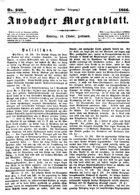 Ansbacher Morgenblatt Sonntag 19. Oktober 1856