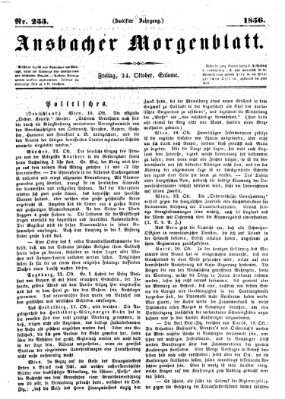 Ansbacher Morgenblatt Freitag 24. Oktober 1856