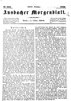 Ansbacher Morgenblatt Samstag 25. Oktober 1856