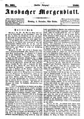 Ansbacher Morgenblatt Sonntag 2. November 1856