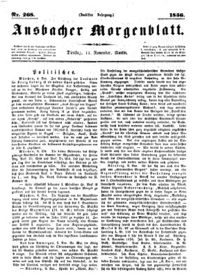 Ansbacher Morgenblatt Dienstag 11. November 1856