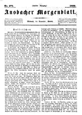 Ansbacher Morgenblatt Mittwoch 26. November 1856