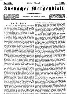 Ansbacher Morgenblatt Donnerstag 27. November 1856